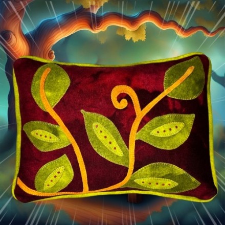 Vintage Vines Throw Pillow - Kit with Pattern