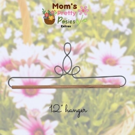 Limited Edition 12” Heirloom Hanger with wooden dowel
