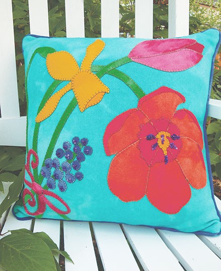 Think Spring Bouquet Pillow 