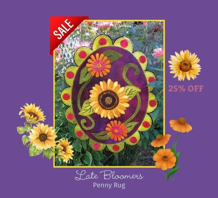 Late Bloomers Penny Rug Kit